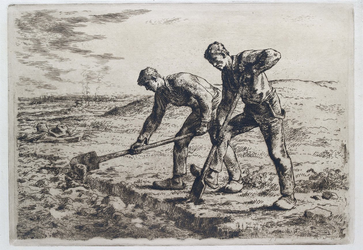 The Diggers, 1855 - 1856 autorstwa Jean Francois Millet