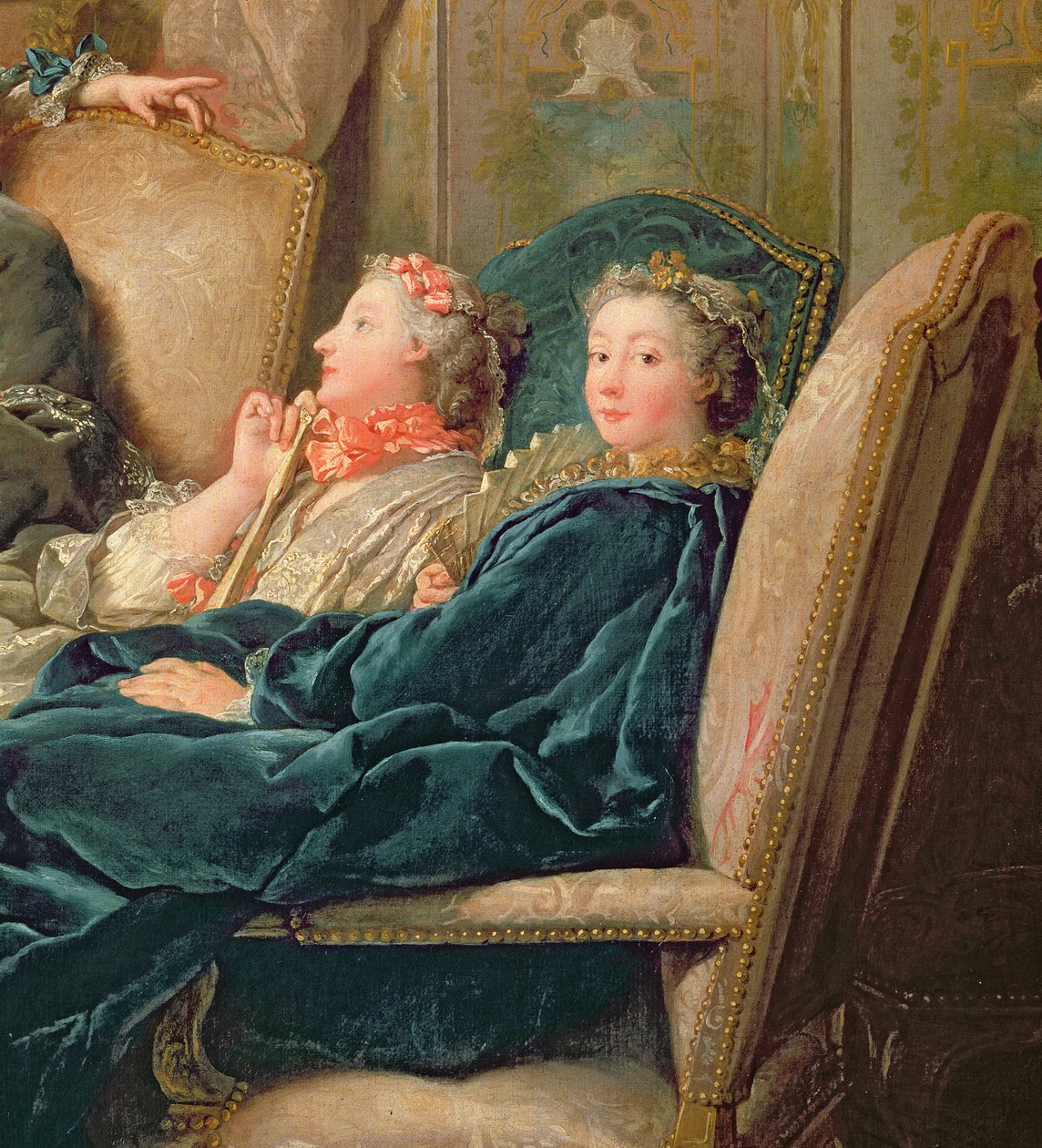 Czytanie z Moliera, ok. 1728, fragment z 29516 r. autorstwa Jean François de Troy