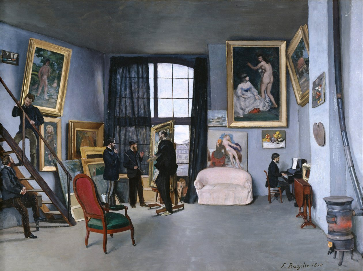 د هنرمند سټوډیو، 1870 پولی autorstwa Jean Frederic Bazille