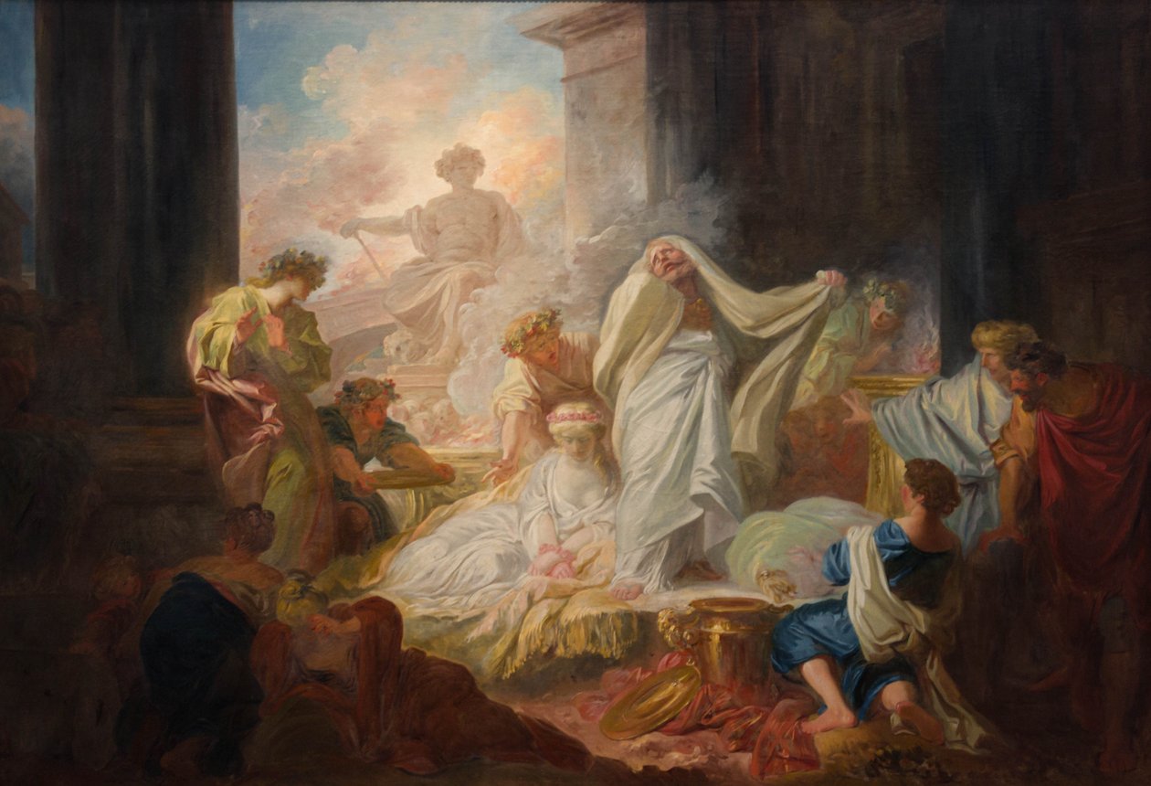 Coresus i Callirroé autorstwa Jean Honore Fragonard