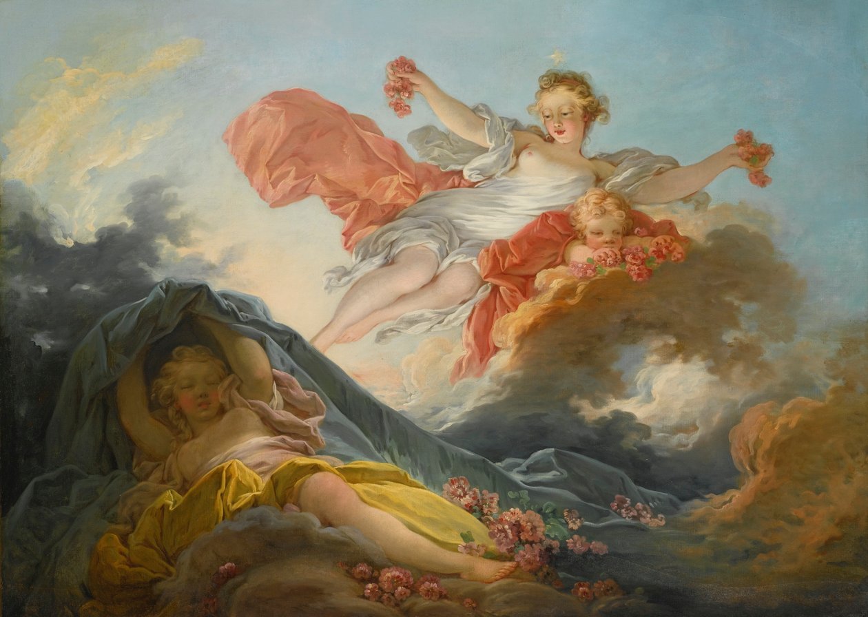 Bogini Aurora triumfująca nad nocą autorstwa Jean Honore Fragonard