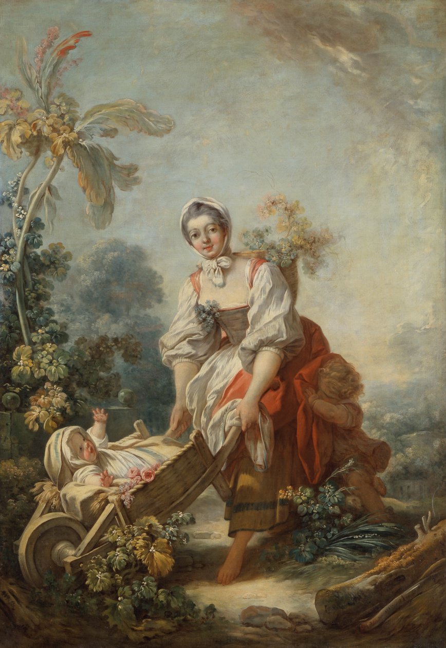 Radości macierzyństwa autorstwa Jean Honore Fragonard