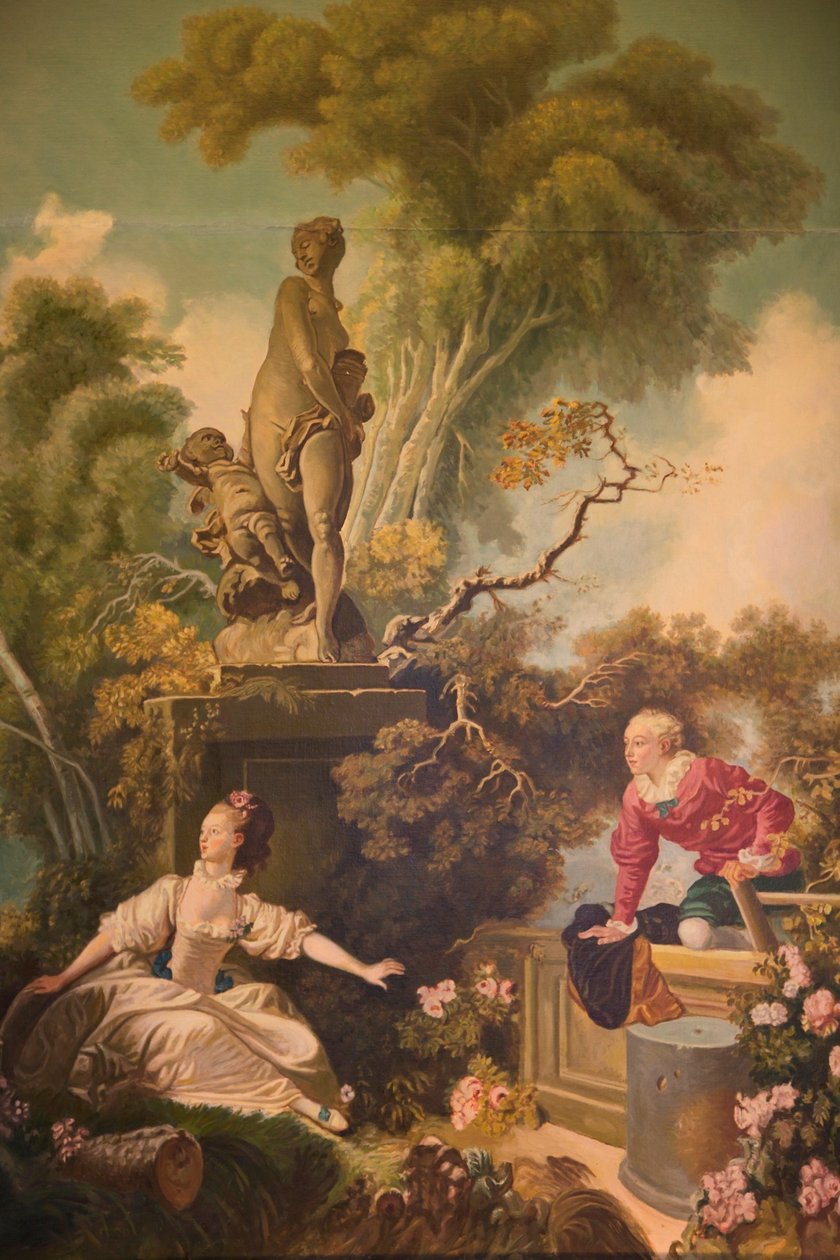 Postęp Miłości, Spotkanie autorstwa Jean Honore Fragonard