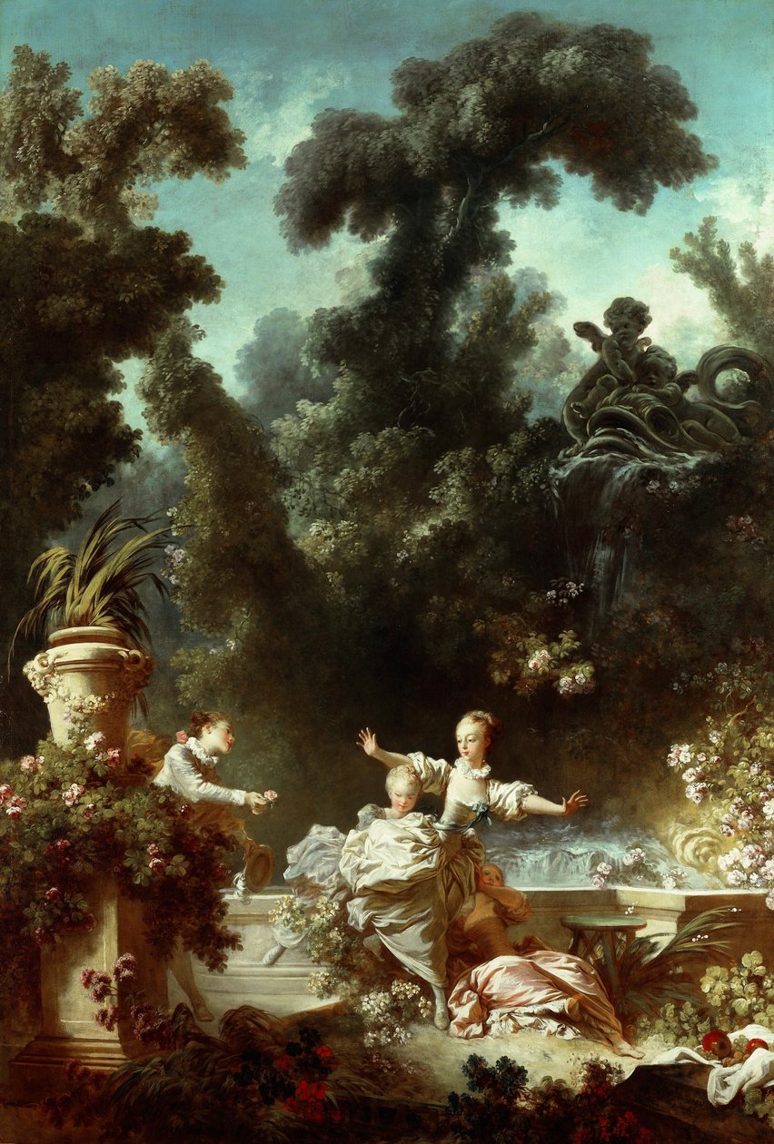 Pościg autorstwa Jean Honore Fragonard