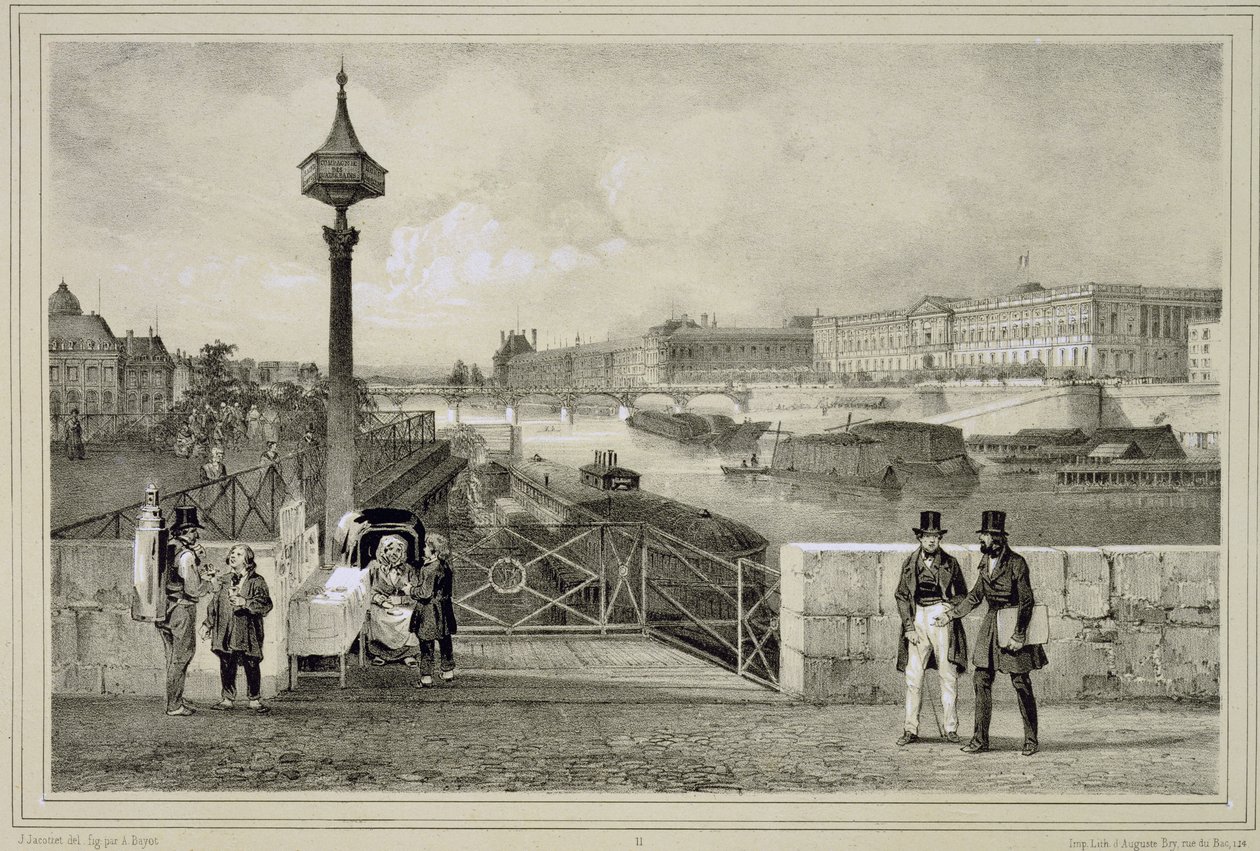 Luwr, grawerowane przez Auguste Bry autorstwa Jean Jacottet