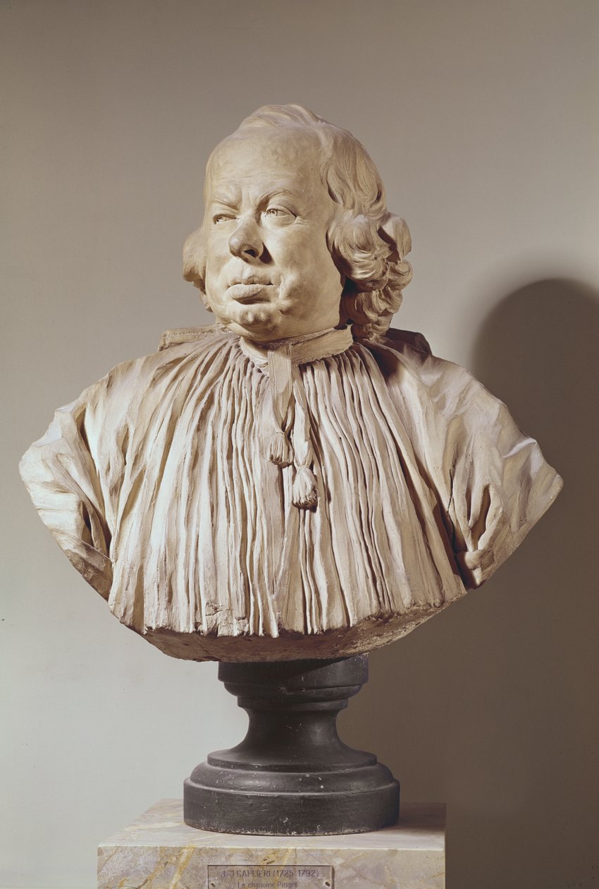 Popiersie portretowe kanonika Alexandre-Gui Pingre (1711-96) (terakota) autorstwa Jean Jacques Caffieri