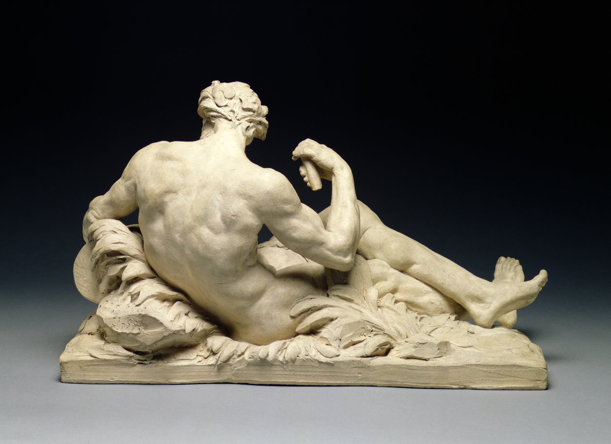 River God (widok z tyłu) ok. 1755 (terakota) (widok z przodu patrz 66077) autorstwa Jean Jacques Caffieri
