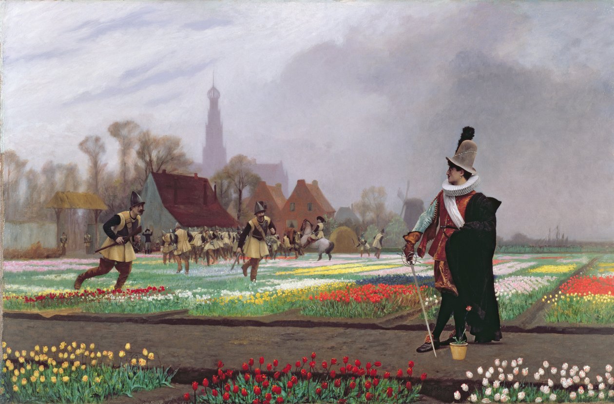 Tulipanowe szaleństwo, 1882 autorstwa Jean Leon Gerome