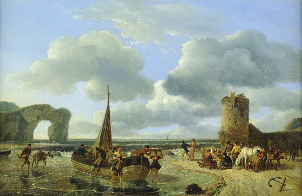 Scena przybrzeżna autorstwa Jean Louis De Marne