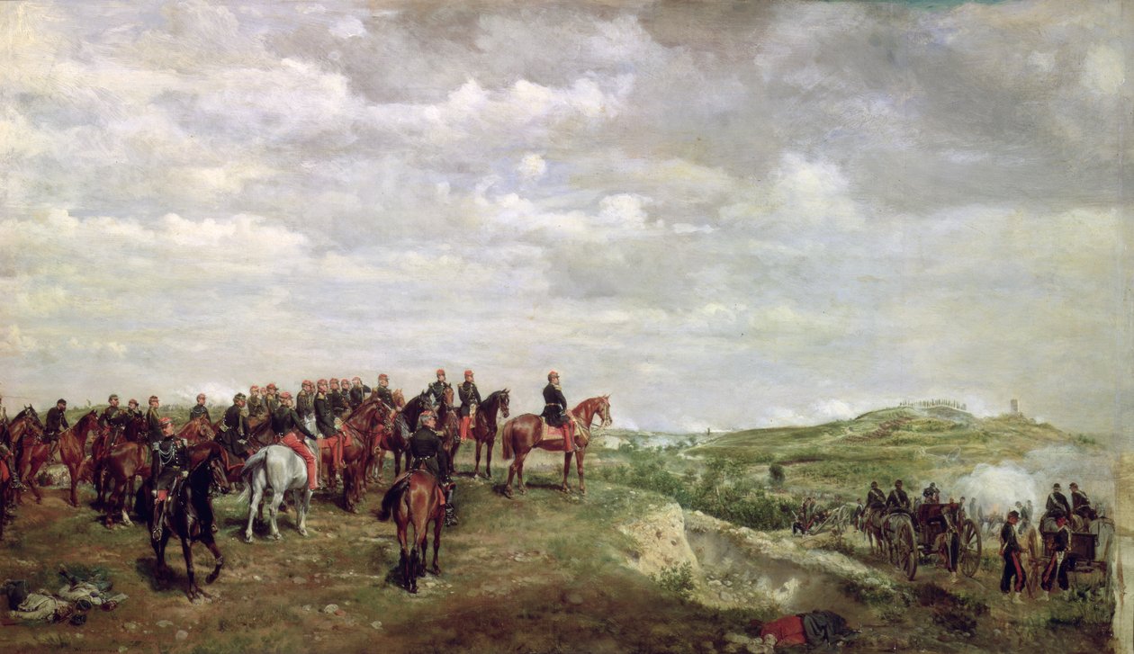 Napoleon III (1808-73) w bitwie pod Solferino w 1859, 1863 (panel) autorstwa Jean Louis Ernest Meissonier