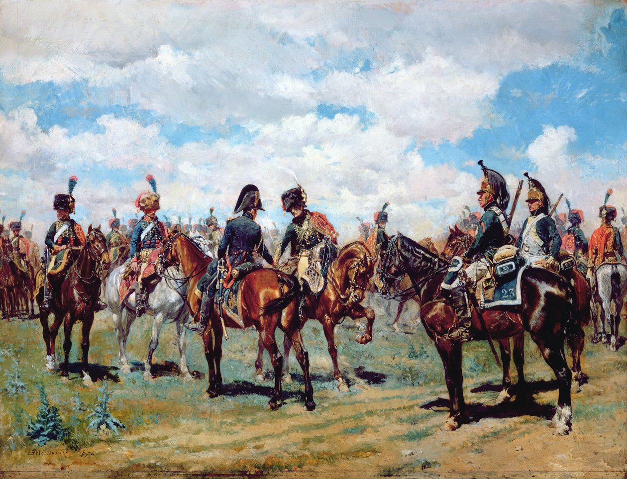 Żołnierze na koniach autorstwa Jean Louis Ernest Meissonier