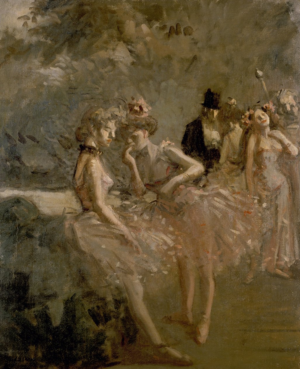 Scena na skrzydłach teatru, ok. 1870 - 1900 autorstwa Jean Louis Forain