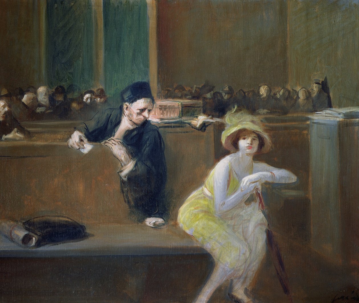 Scena w Trybunale autorstwa Jean Louis Forain
