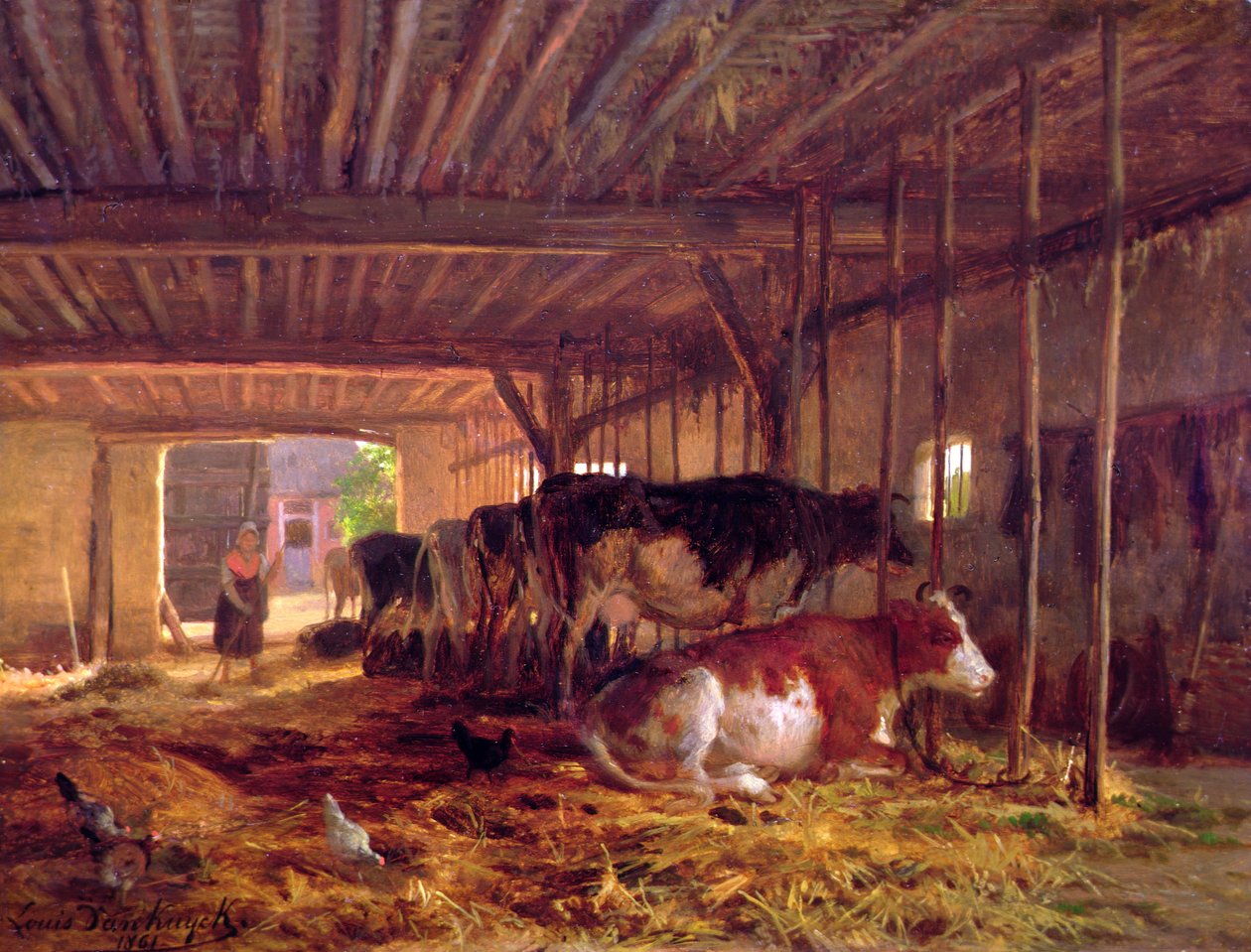Obora, XIX w. autorstwa Jean Louis van Kuyck