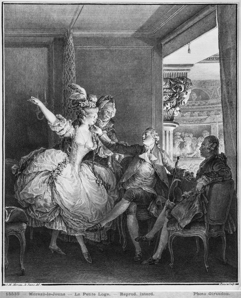 Małe pudełko, grawerowane przez Charlesa Emmanuela Patasa (1744-1802) c.1777 autorstwa Jean Michel the Younger Moreau