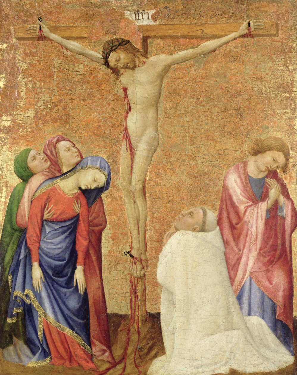 Kalwaria z mnichem kartuzem, 1389-95 autorstwa Jean de Beaumetz