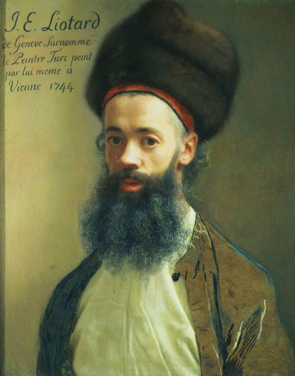 Autoportret, 1744 (pastel na papierze) autorstwa Jean Étienne Liotard