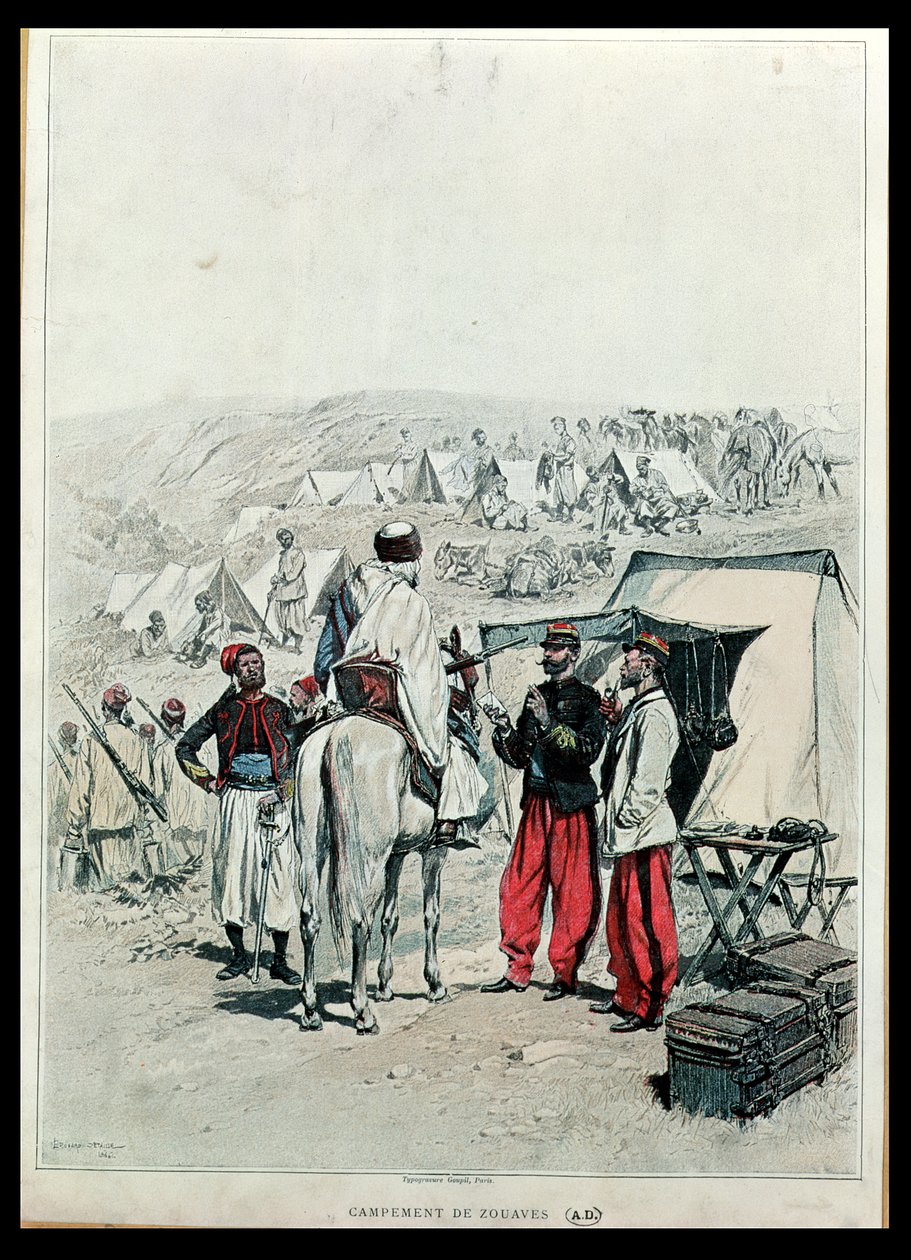 Obóz Zouave, 1886 r. autorstwa Jean Baptiste Edouard Detaille