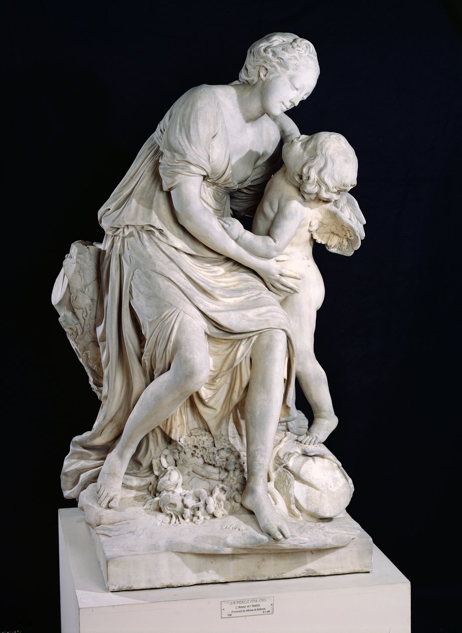 Miłość i przyjaźń, 1758 (marmur) autorstwa Jean Baptiste Pigalle