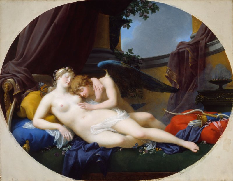 Kupidyn i Psyche autorstwa Jean Baptiste Regnault
