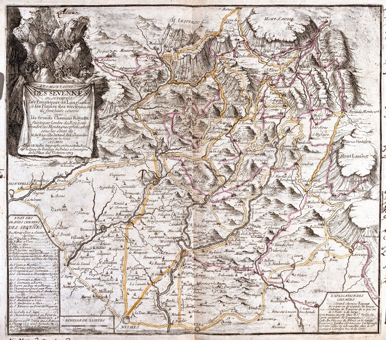 Langwedocja-Roussillon, Rodan-Alpy, Francja autorstwa Jean Baptiste Nolin