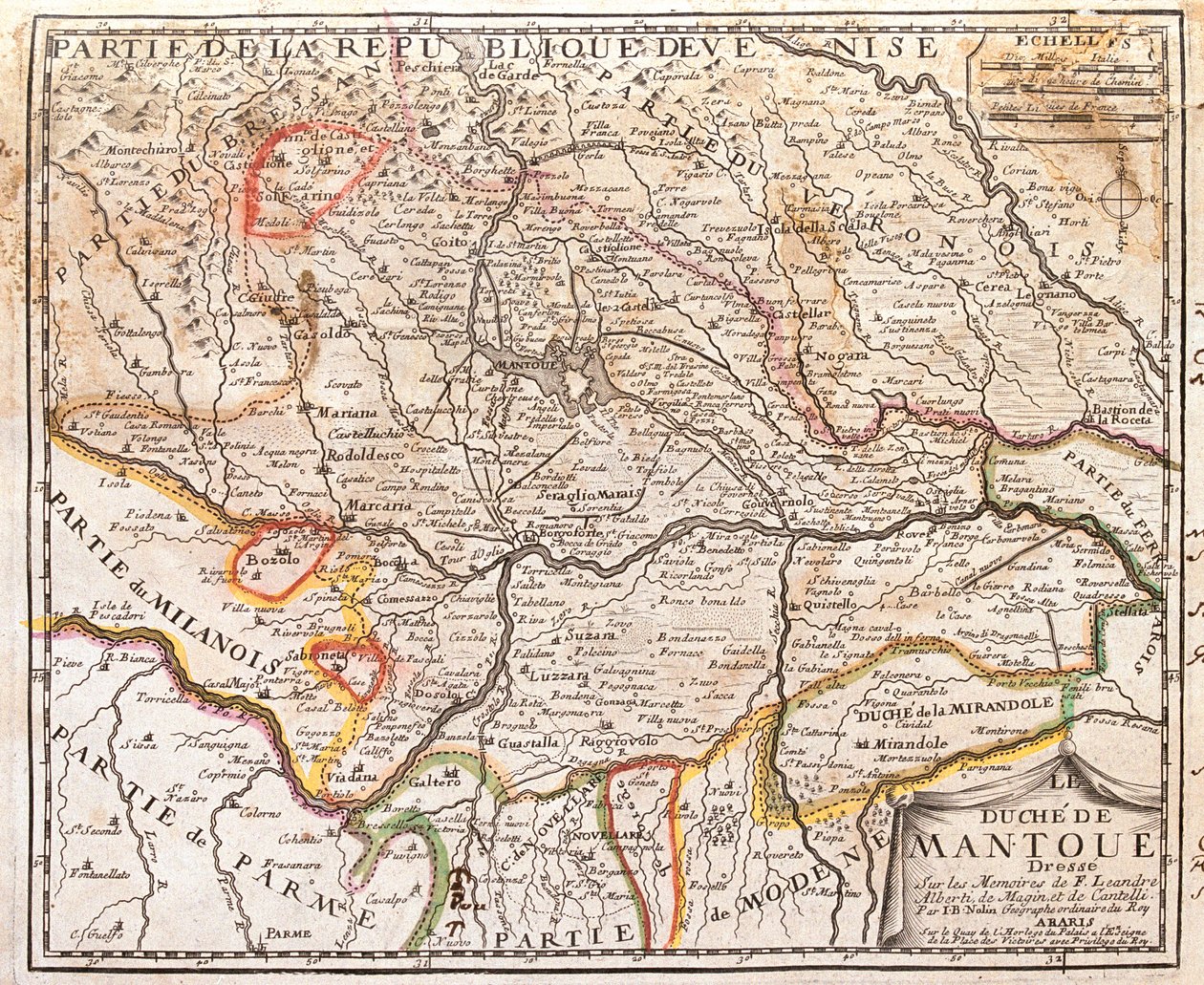 Lombardia, Wenecja Euganejska, Emilia-Romania, Włochy autorstwa Jean Baptiste Nolin