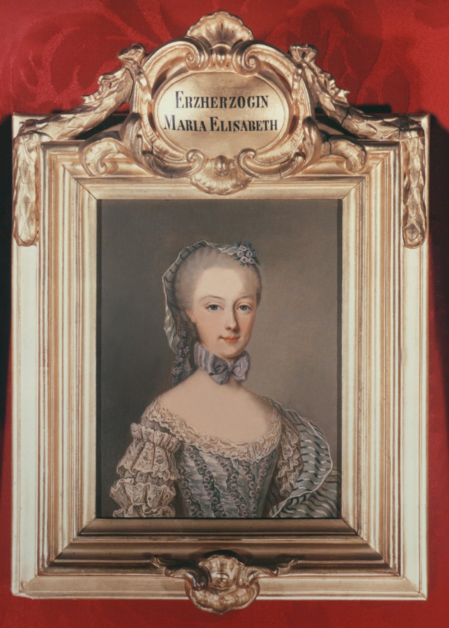 Arcyksiężna Maria Elżbieta (1743-1808) córka Franciszka I i Marii Teresy z Austrii, 1762 r. autorstwa Jean Étienne Liotard