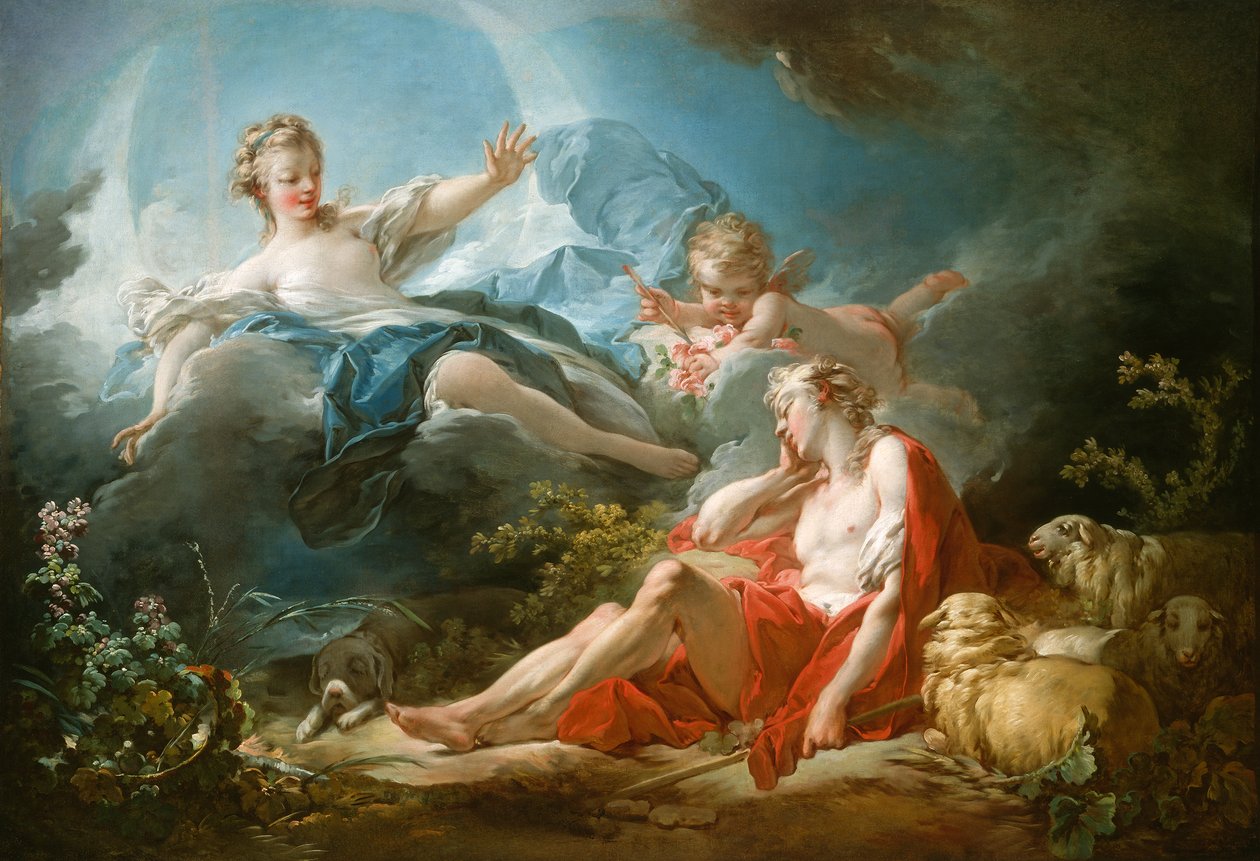 Diana i Endymion, ok.1753-56 autorstwa Jean Honore Fragonard