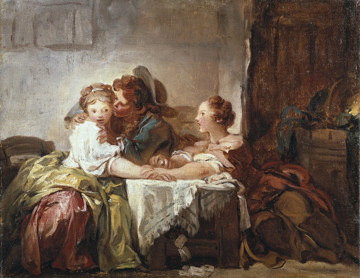 Uchwycony pocałunek autorstwa Jean Honore Fragonard