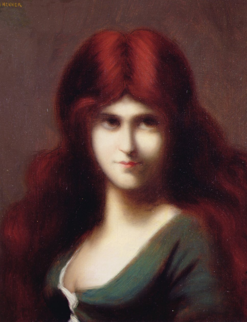 Rudowłosa piękność (olej na płótnie) autorstwa Jean Jacques Henner
