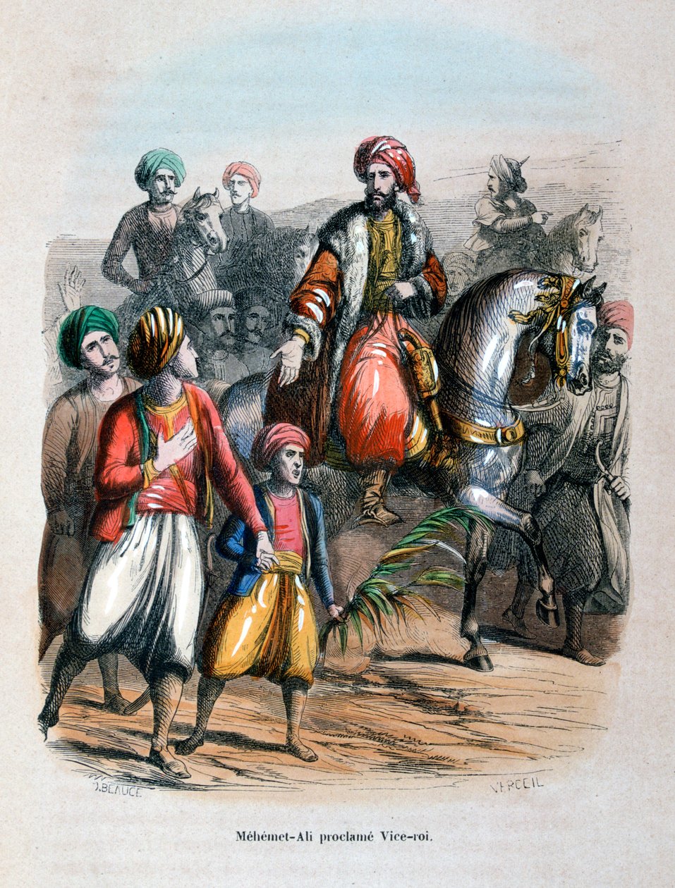 Mehmet Ali ogłoszony wicekrólem, 1805 1847 autorstwa Jean Adolphe Beauce