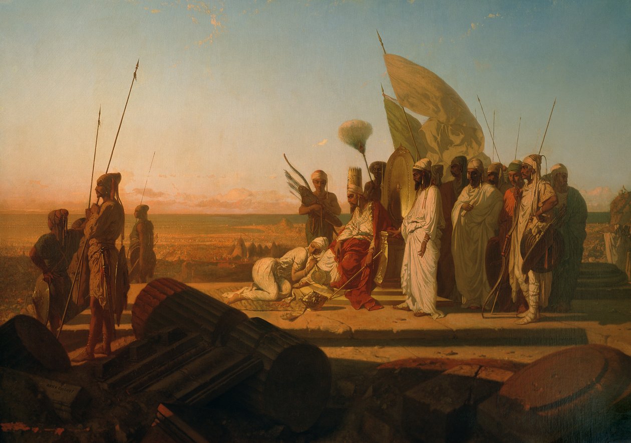 Kserkses w Hellespont autorstwa Jean Adrien Guignet
