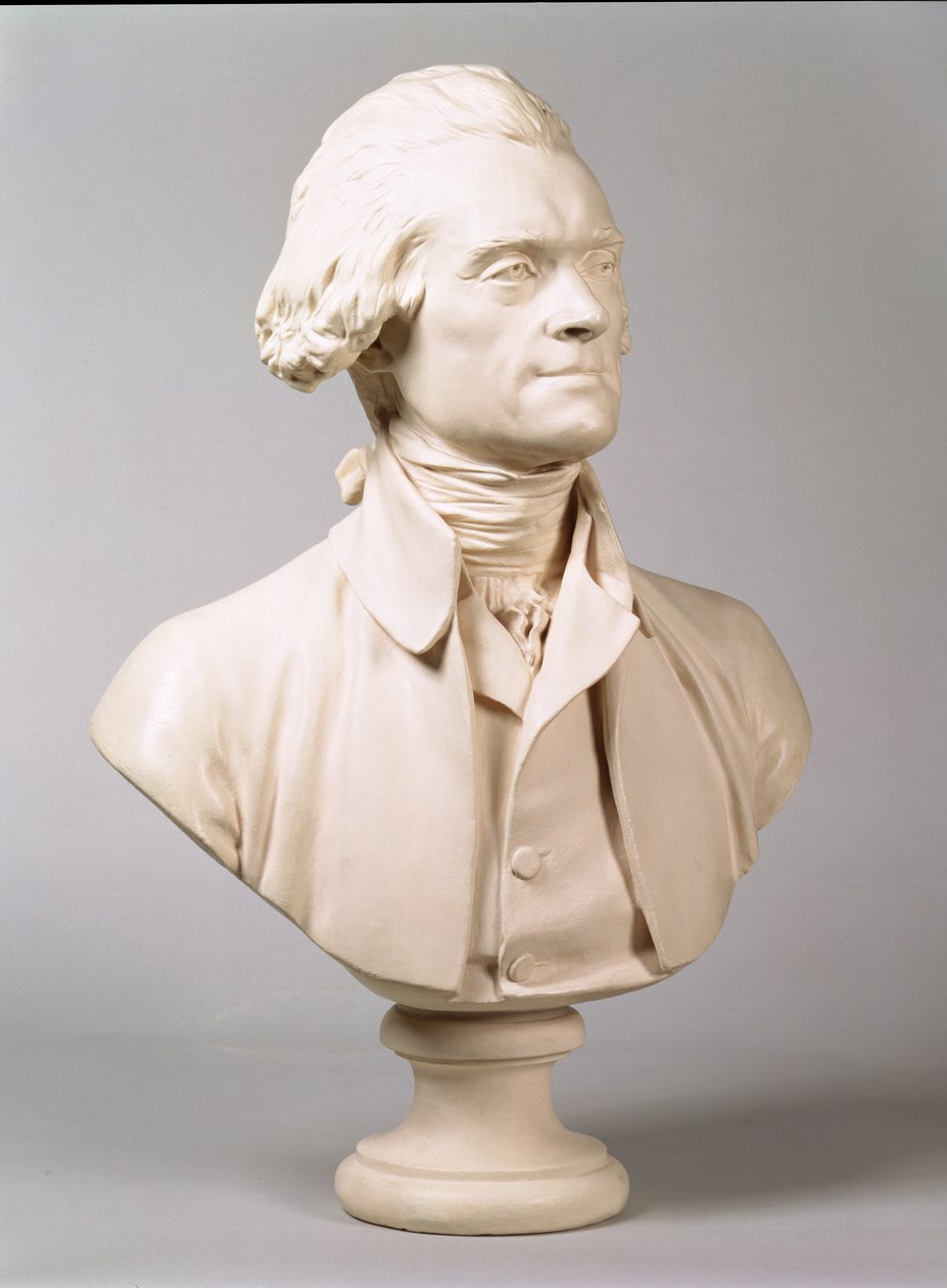 Thomas Jefferson (1743-1826) 1789 (tynk) autorstwa Jean Antoine Houdon
