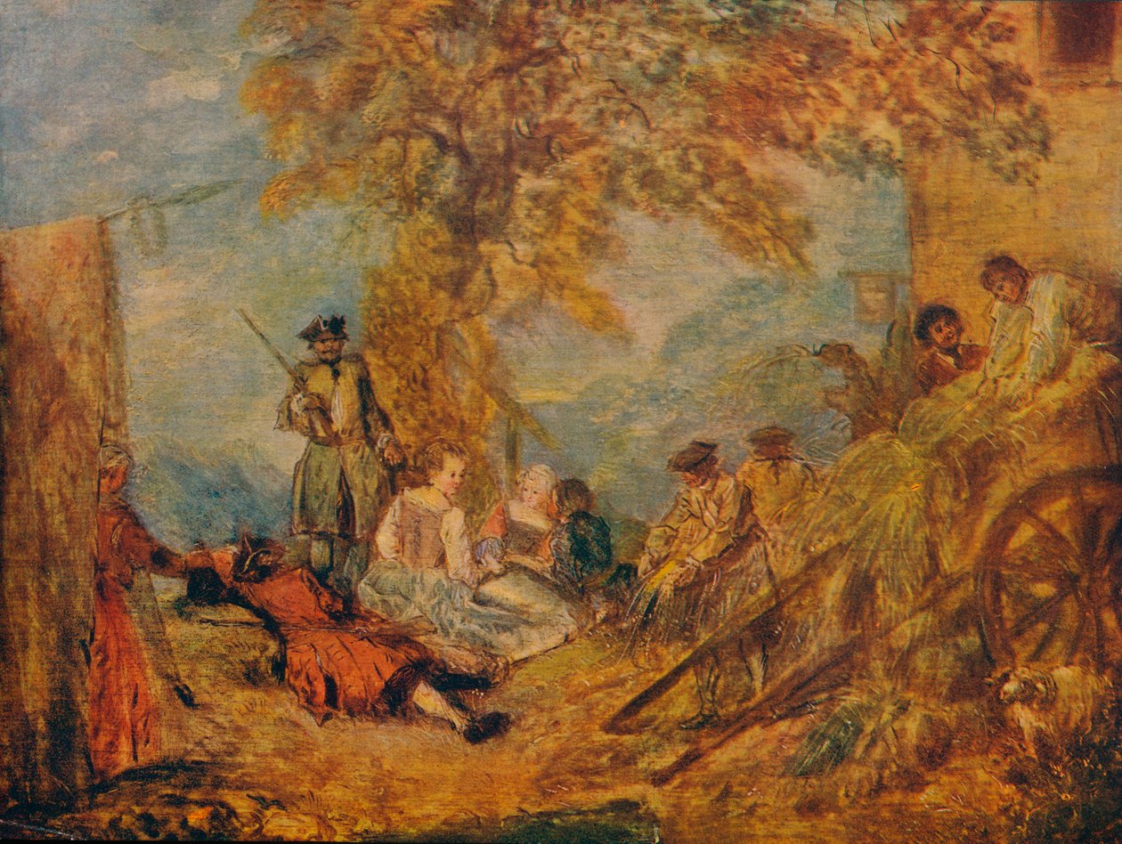 Scena obozowa, XVII w., 1909 autorstwa Jean Antoine Watteau