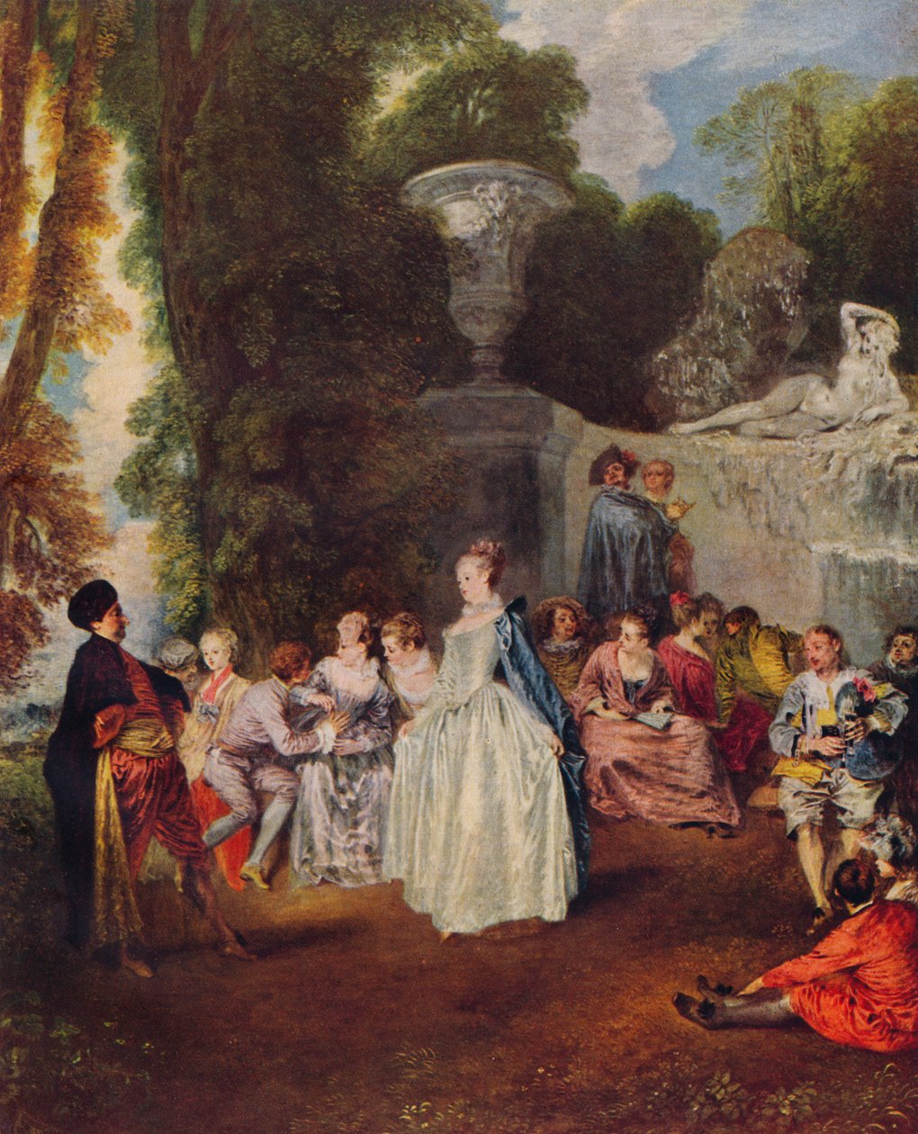 Fetes Venitiennes, c1718, 1938 autorstwa Jean Antoine Watteau