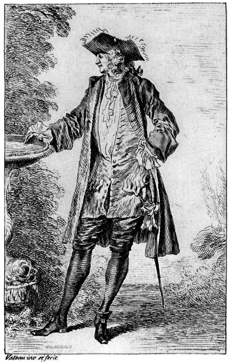 Rysunek, c1700-1720, 1924 autorstwa Jean Antoine Watteau