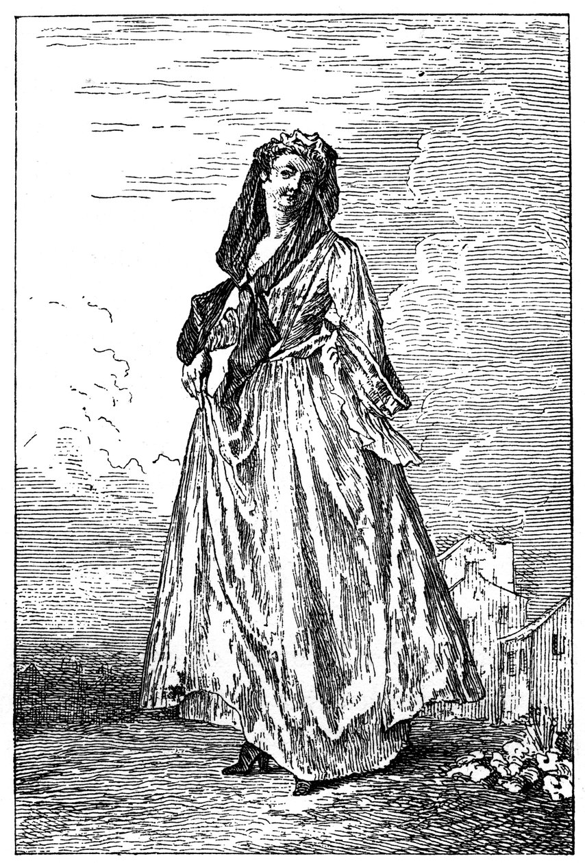 Kostium francuski, 1885. autorstwa Jean Antoine Watteau