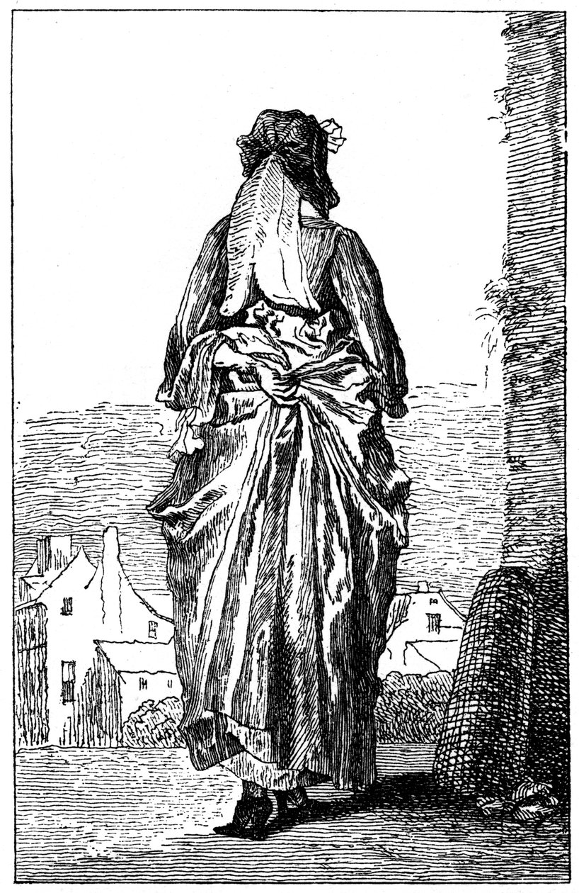 Kostium francuski, 1885. autorstwa Jean Antoine Watteau