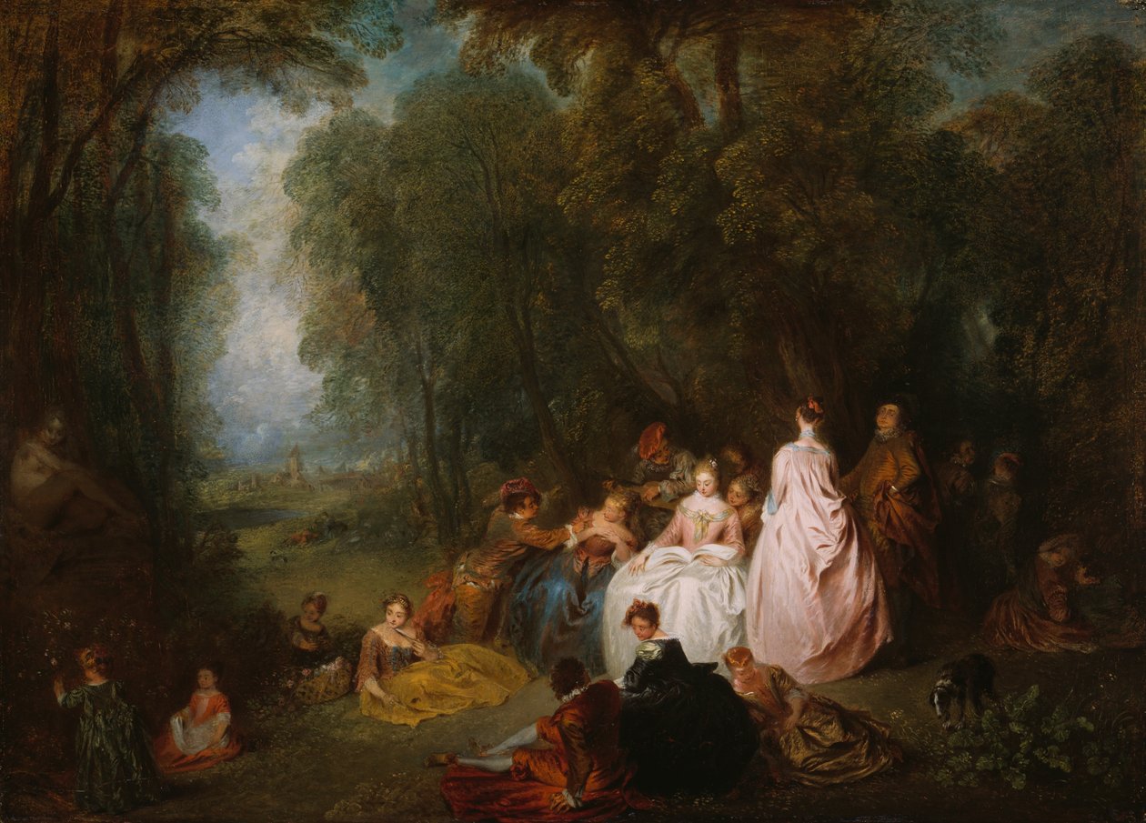 Spotkanie Duszpasterskie autorstwa Jean Antoine Watteau