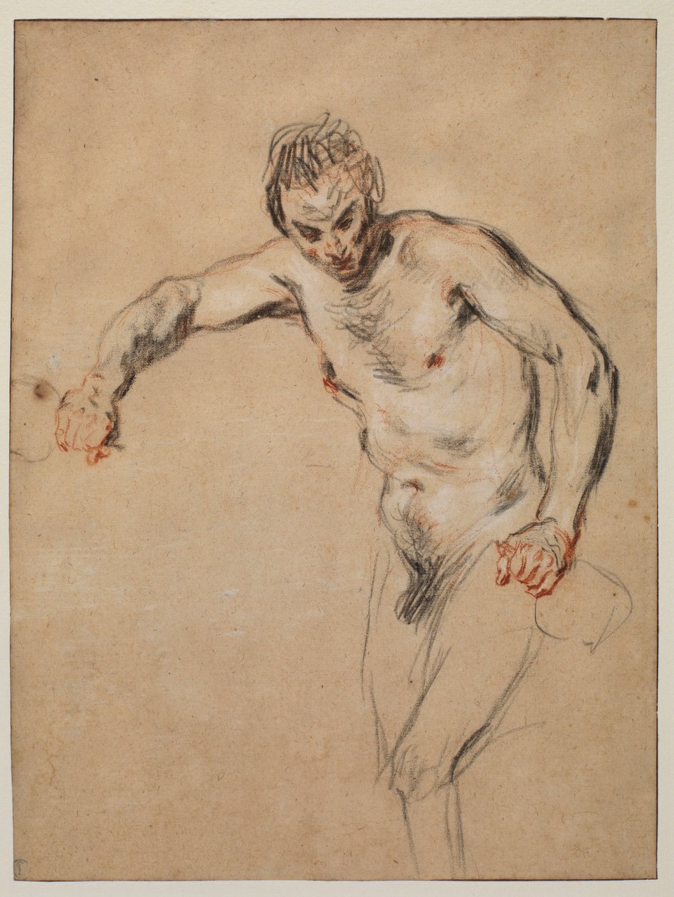 Satyr rozlewający wino, 1717 autorstwa Jean Antoine Watteau