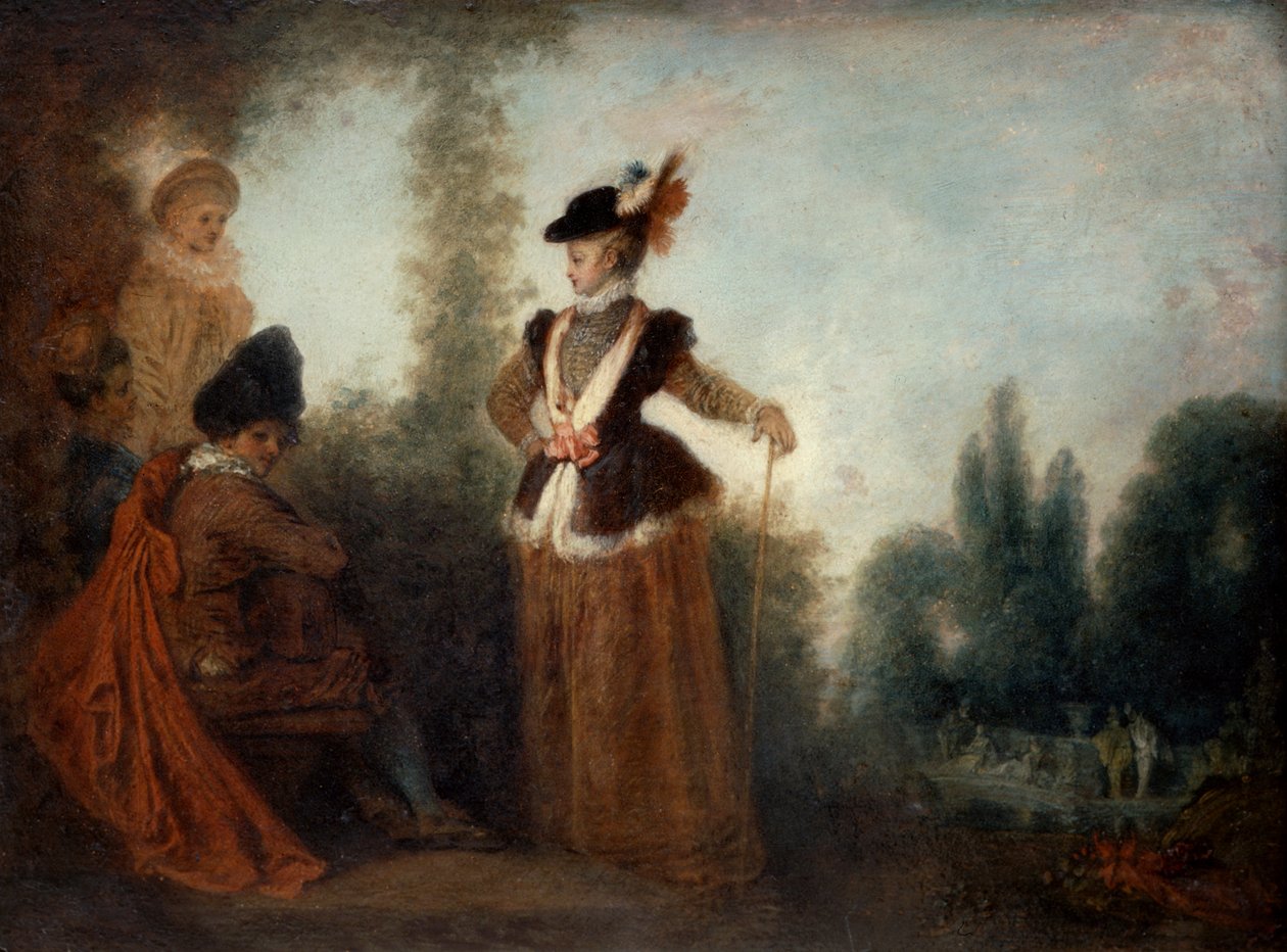 Przygody, c1717 autorstwa Jean Antoine Watteau