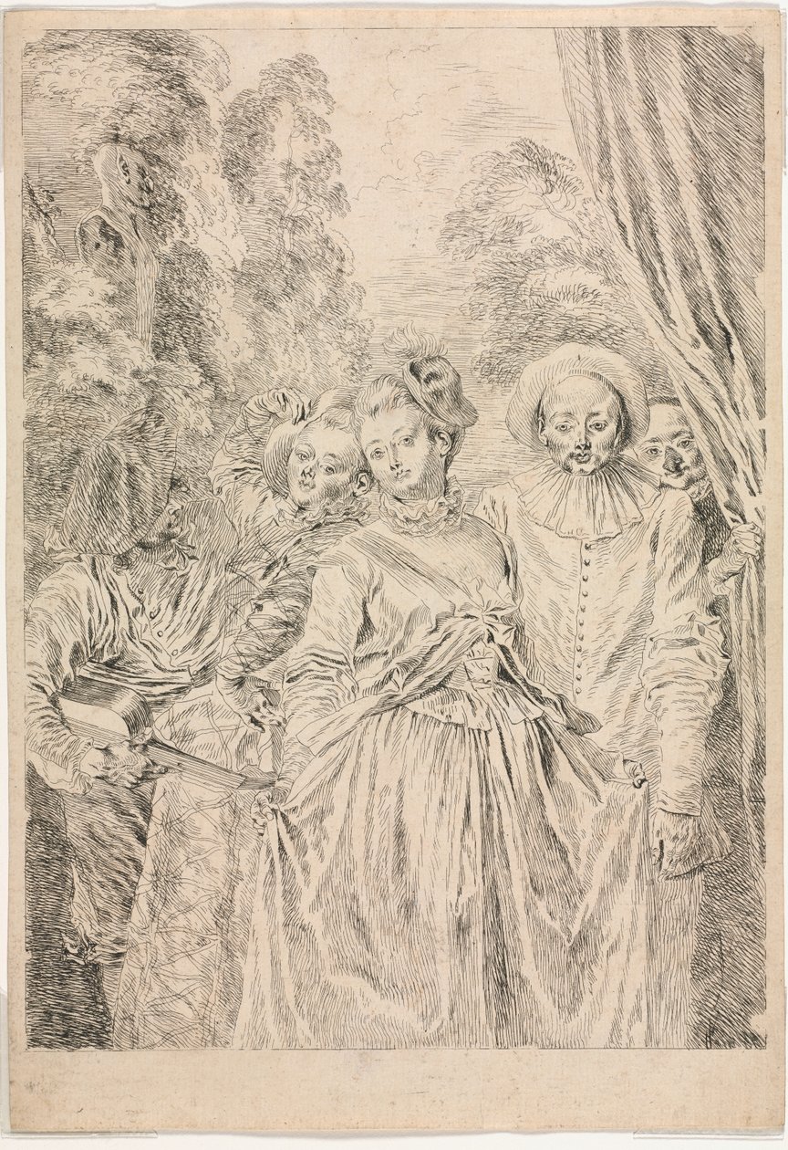 Ubrania są włoskie autorstwa Jean Antoine Watteau