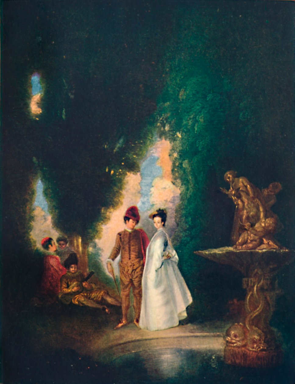 Fontanna, XVIII w., 1911 autorstwa Jean Antoine Watteau
