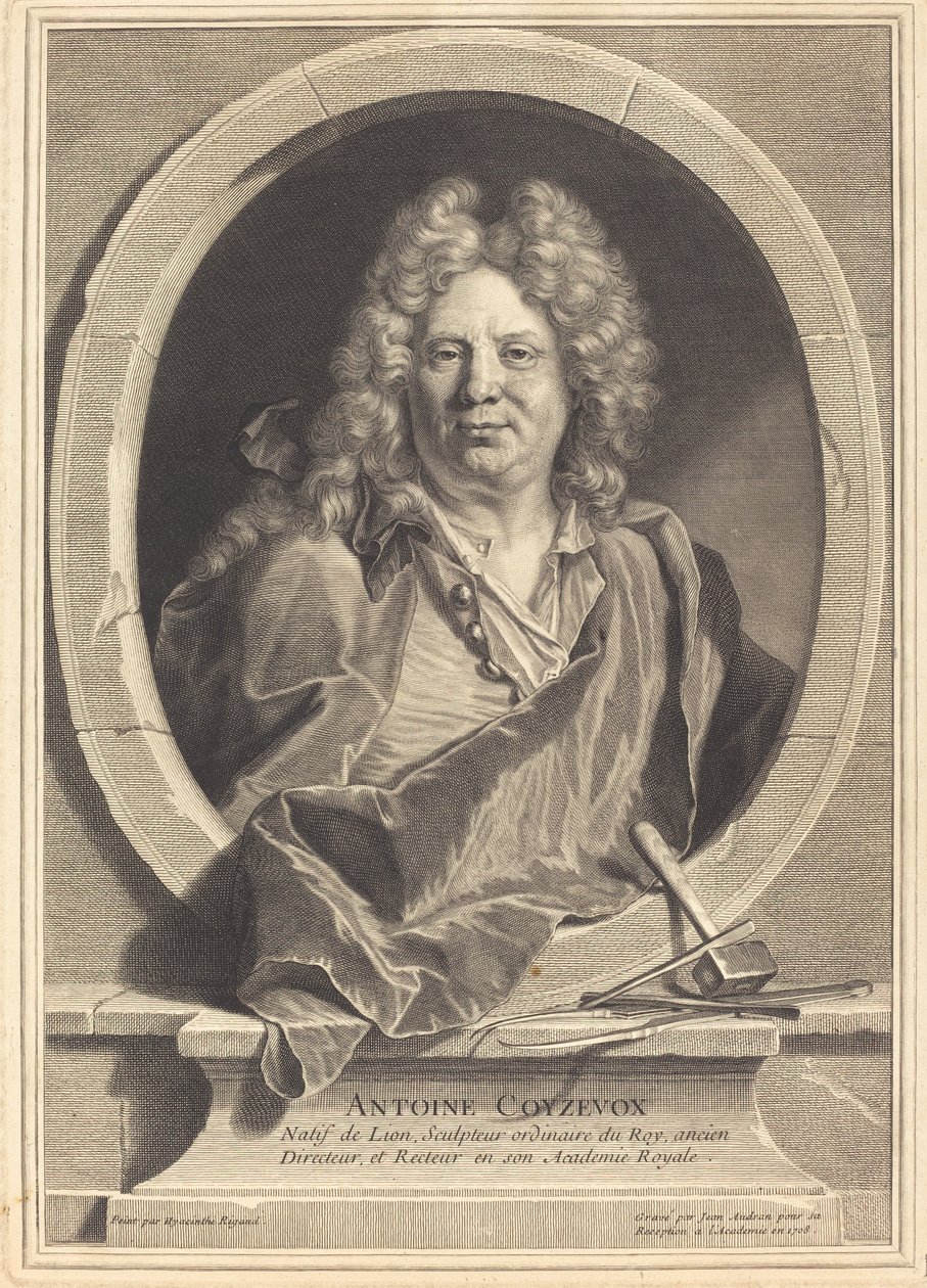 Antoine Coyzevox, 1708. autorstwa Jean Audran