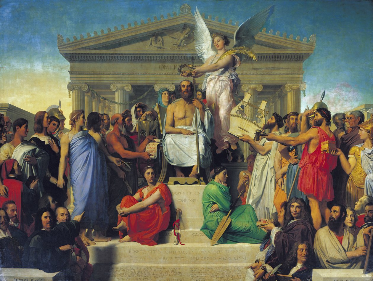 Apoteoza Homera, 1827 autorstwa Jean Auguste Dominique Ingres