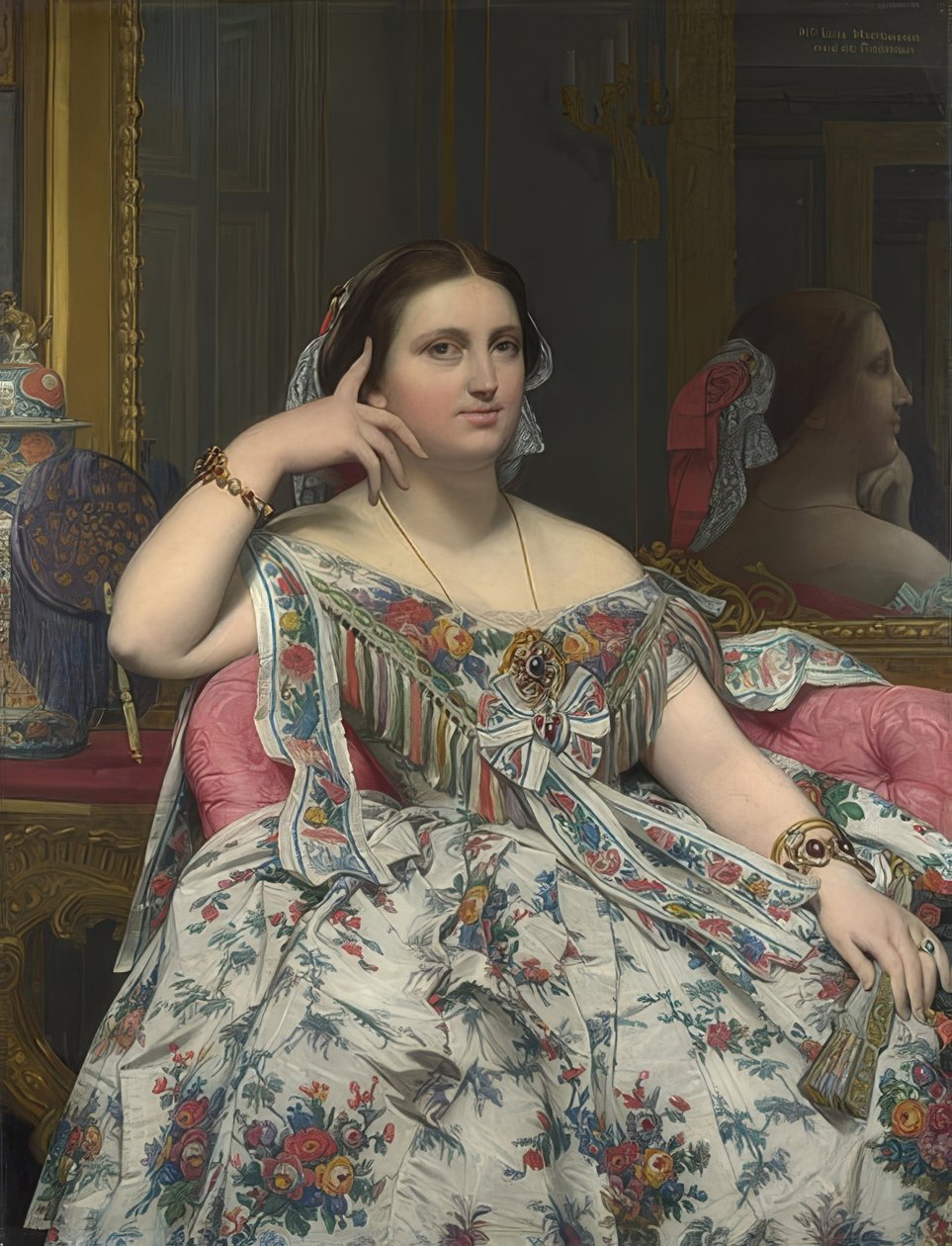 Madame Moitessier. 1856 autorstwa Jean Auguste Dominique Ingres