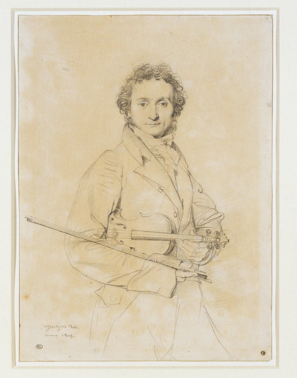 Niccolo Paganini, skrzypceSt. 1819 ... autorstwa Jean Auguste Dominique Ingres