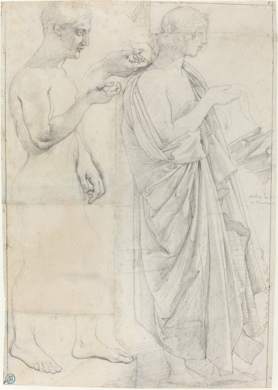 Dwa studia o Wergiliuszu autorstwa Jean Auguste Dominique Ingres