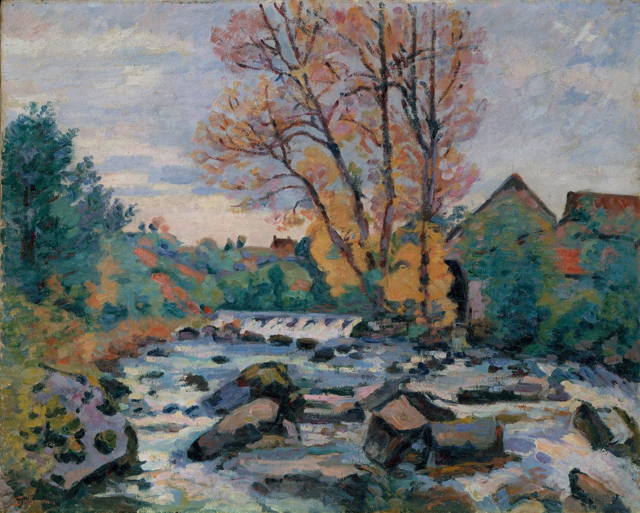 Młyn Bouchardona, Crozant, ok. 1898 r. autorstwa Jean Baptiste Armand Guillaumin