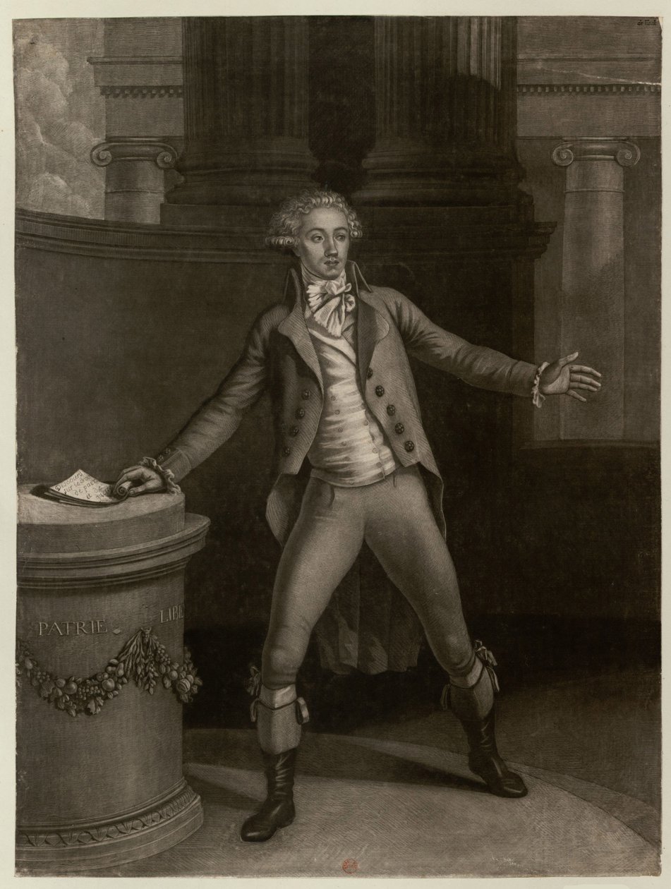 Antoine-Pierre-Joseph-Marie Barnave 1761-1793. autorstwa Jean Baptiste Audebert